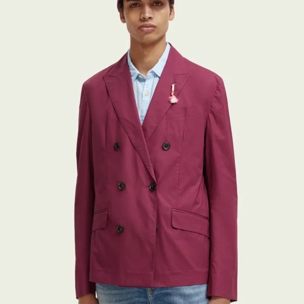 Scotch & Soda Lightweight Double-Breasted Blazer